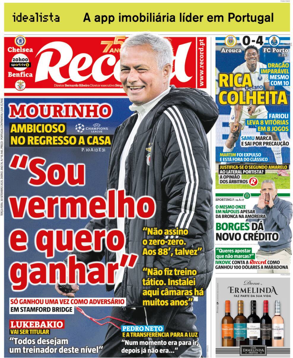 Record: Capa da Edi&ccedil;&atilde;o de ter&ccedil;a-feira, 30 de setembro 2025