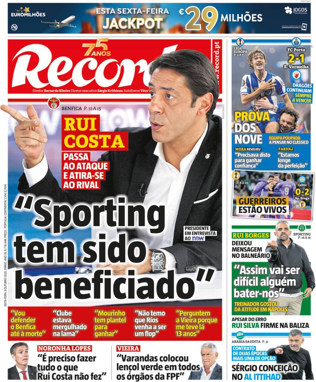 Record: Capa da Edi&ccedil;&atilde;o de sexta-feira, 03 de outubro 2025