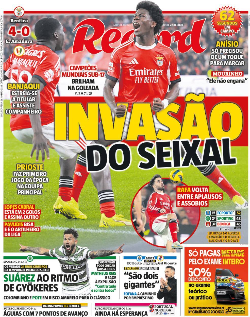 Record: Capa da Edi&ccedil;&atilde;o de segunda-feira, 26 de janeiro 2026