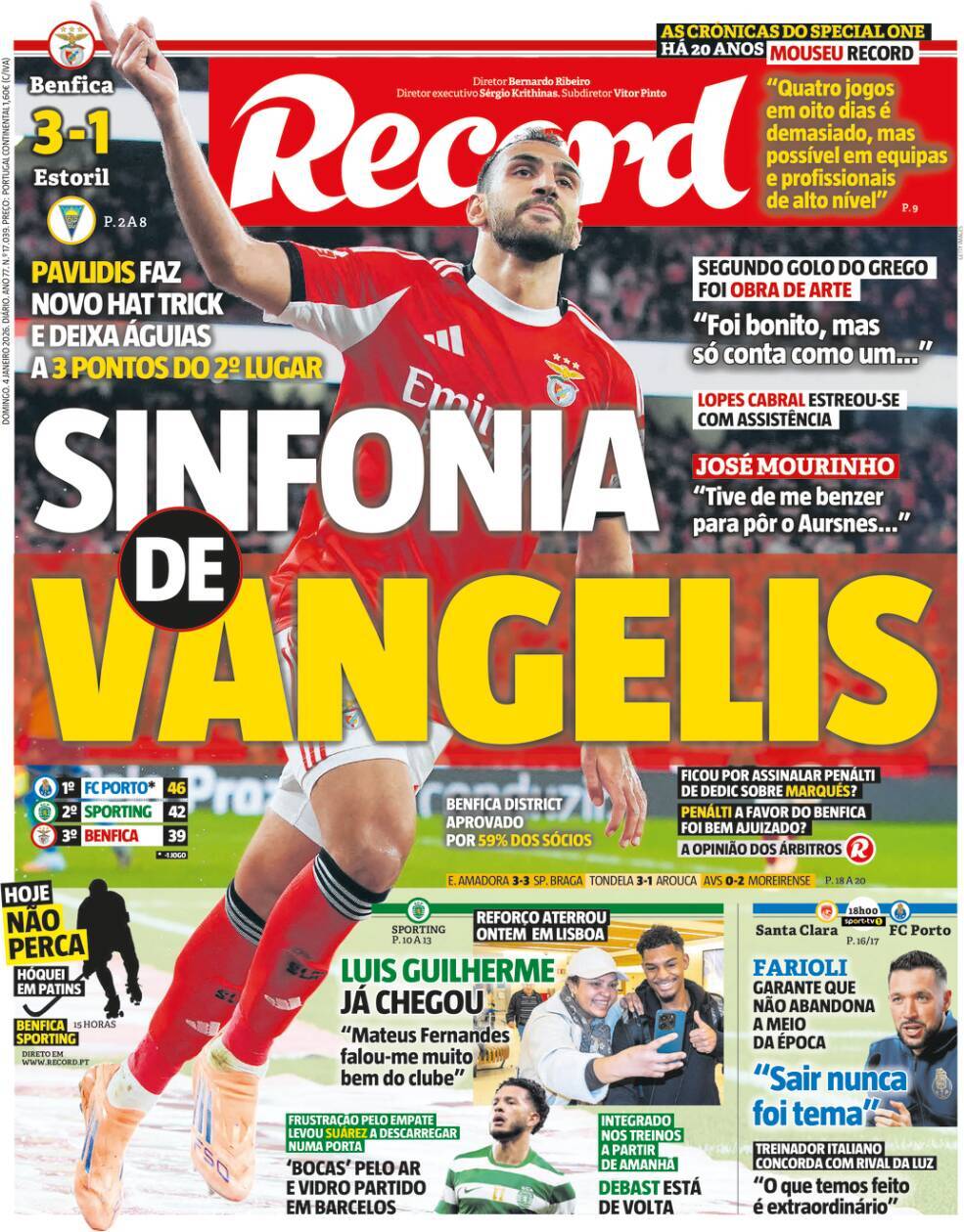 Record: Capa da Edi&ccedil;&atilde;o de domingo, 04 de janeiro 2026