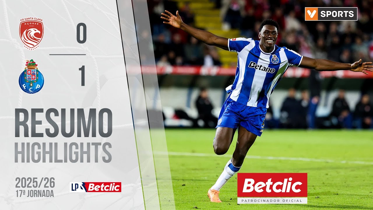 Resumo: Santa Clara 0-1 FC Porto (Liga 25/26 #17) | CA Notícias | Canal Alternativo de Notícias Resumo: Santa Clara 0-1 FC Porto (Liga 25/26 #17)