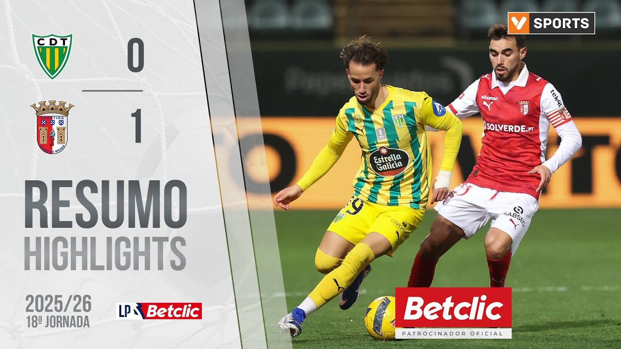 Resumo: Tondela 0-1 Braga (Liga 25/26 #18)