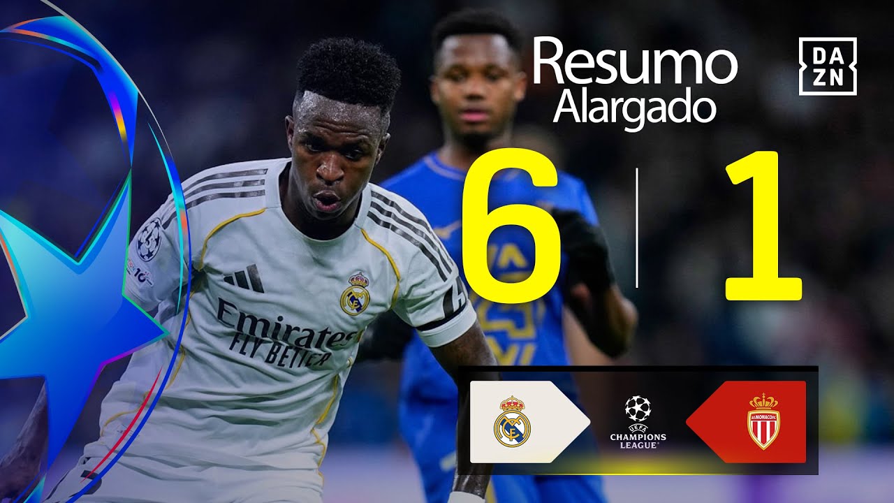 Resumo alargado | Real Madrid 6-1 Monaco | Champions League 25/26