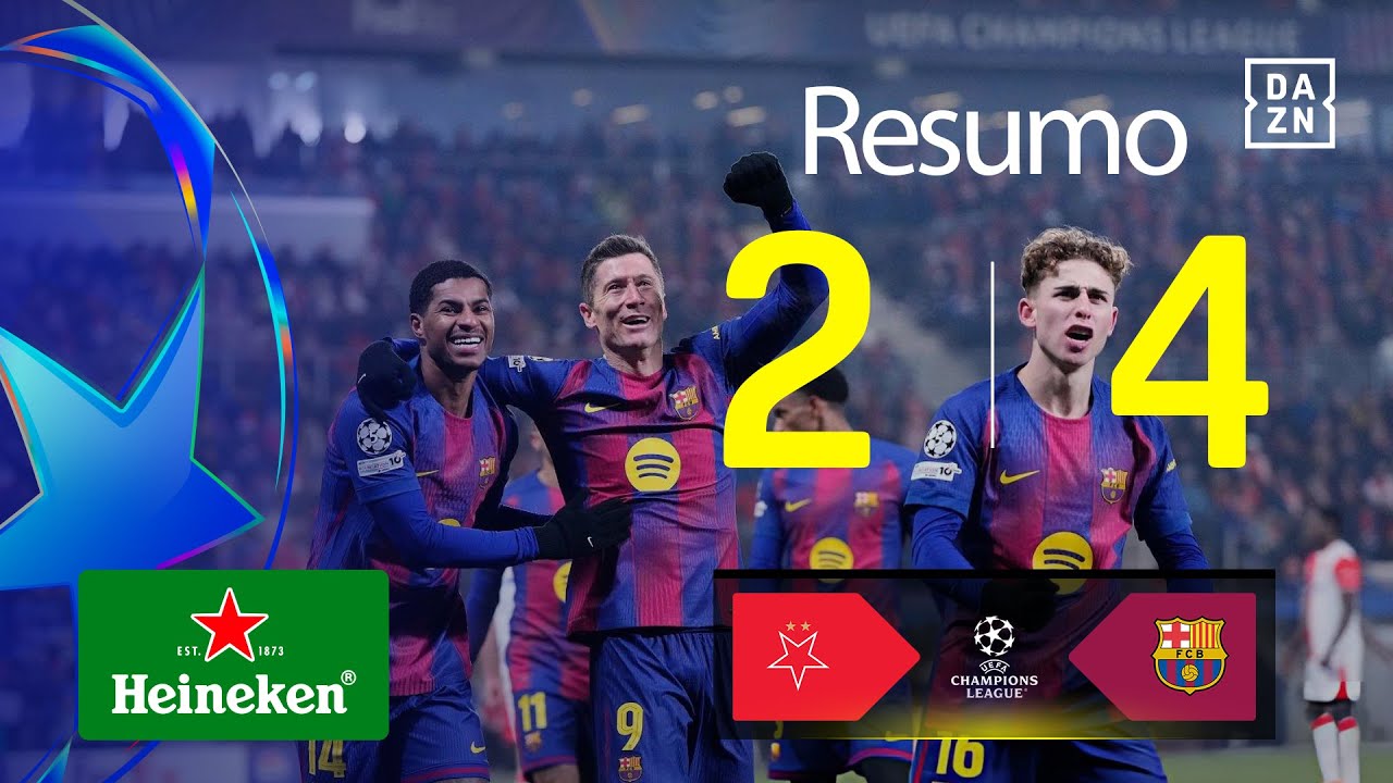 Resumo | Slavia Praga 2-4 Barcelona | Champions League 25/26
