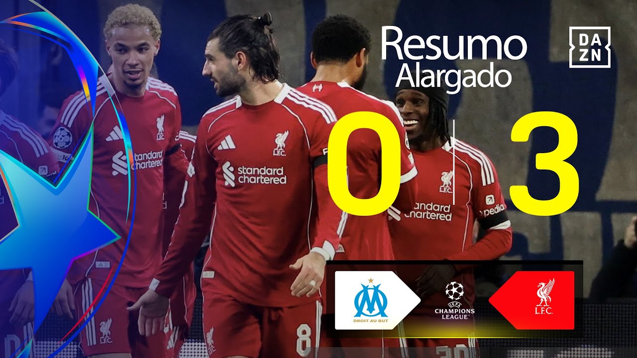 Resumo alargado | Marselha 0-3 Liverpool | Champions League 25/26.