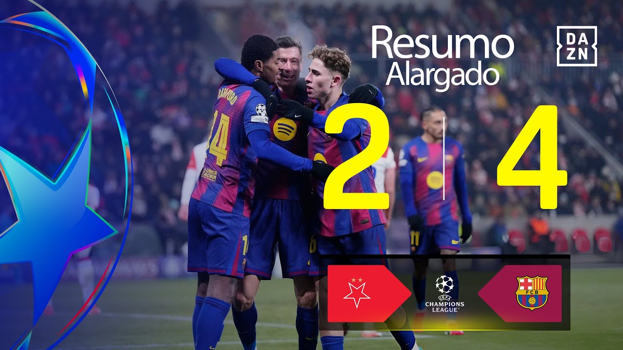 Resumo alargado | Slavia Praga 2-4 Barcelona | Champions League 25/26