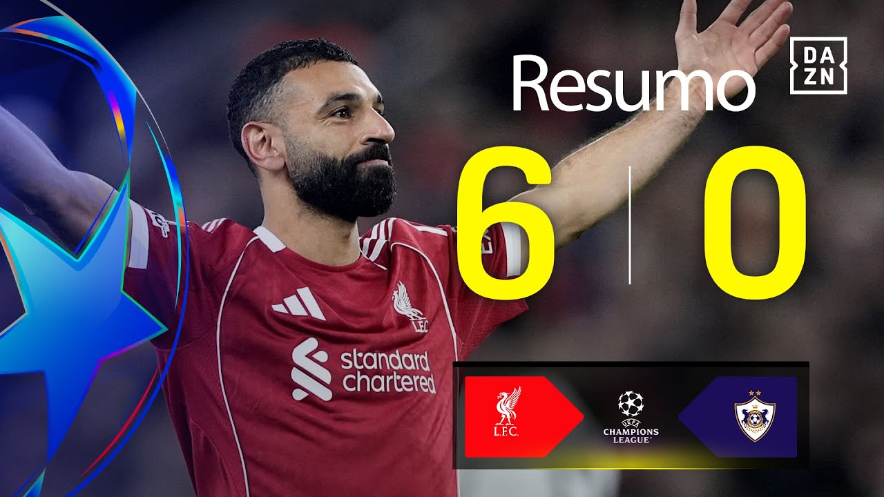 Resumo | Liverpool 6-0 Qarabag | Champions League 25/26