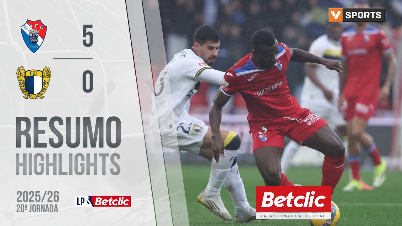Resumo: Gil Vicente 5-0 Famalic&atilde;o (Liga 25/26 #20)