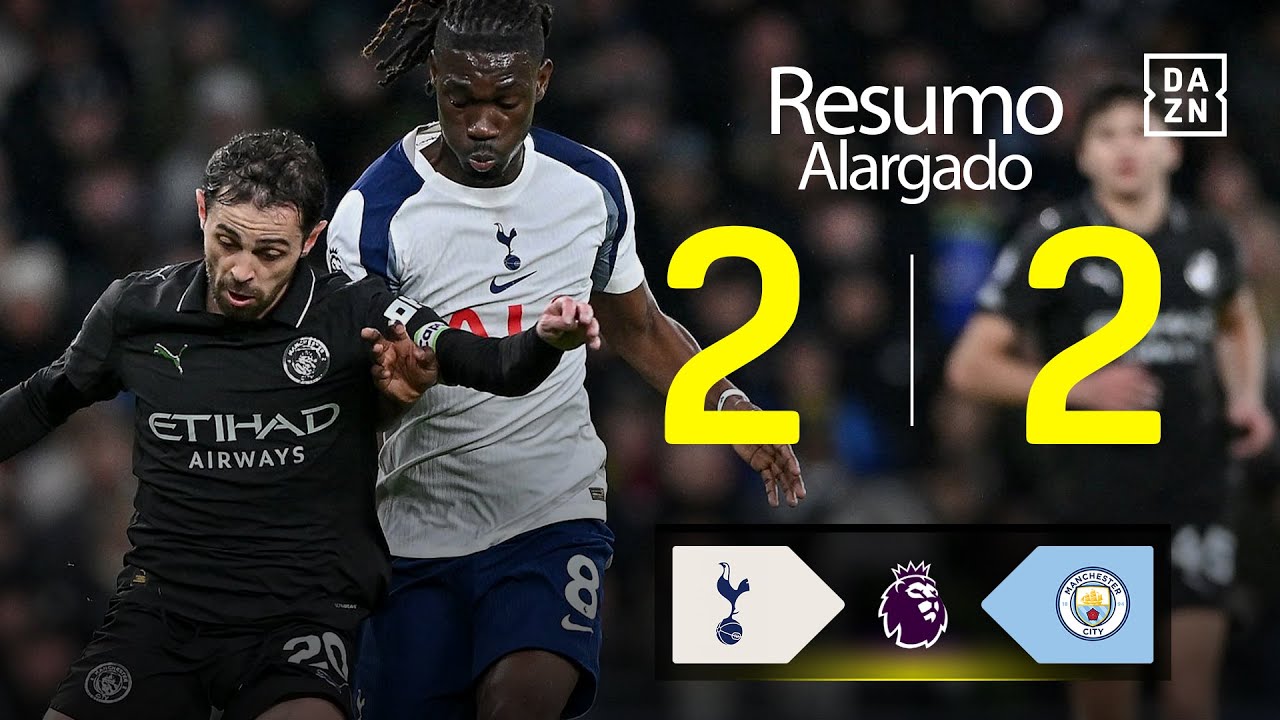 Resumo alargado | Tottenham Hotspur 2-2 Man City | Premier League 25/26