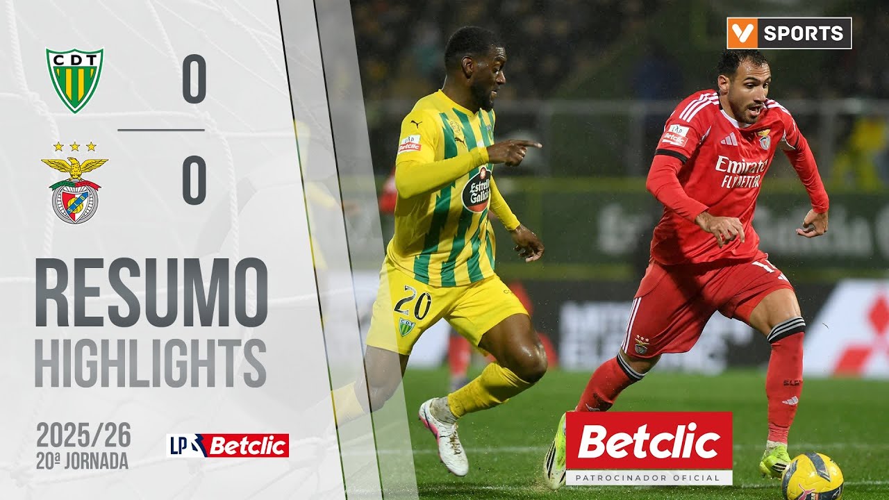 Resumo: Tondela 0-0 Benfica (Liga 25/26 #20)