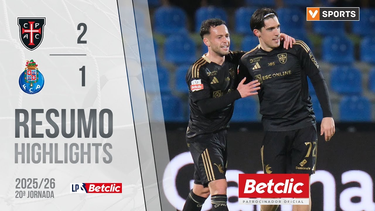 Resumo: Casa Pia 2-1 FC Porto (Liga 25/26 #20) | CA Notícias | Canal Alternativo de Notícias Resumo: Casa Pia 2-1 FC Porto (Liga 25/26 #20)