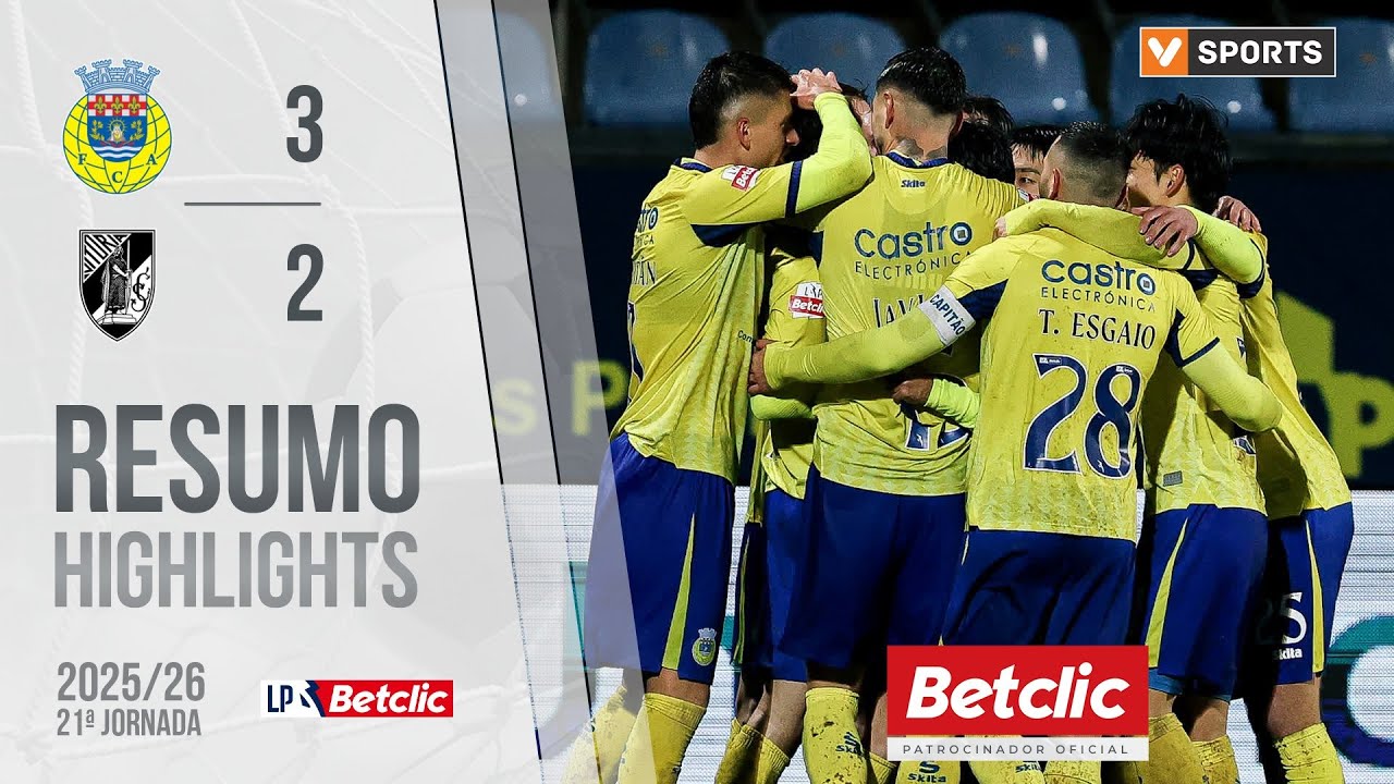 Resumo: Arouca 3-2 Vitória SC (Liga 25/26 #21) | CA Notícias | Canal Alternativo de Notícias Resumo: Arouca 3-2 Vitória SC (Liga 25/26 #21)
