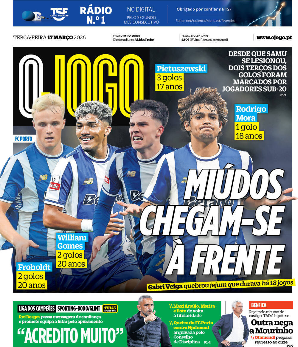 capa Jornal O Jogo