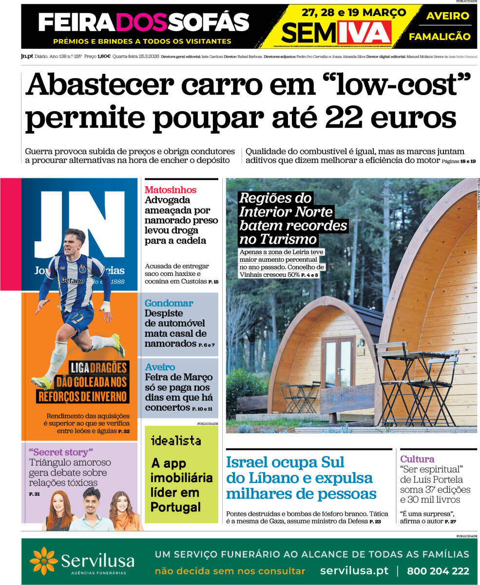 capa Jornal de Notícias