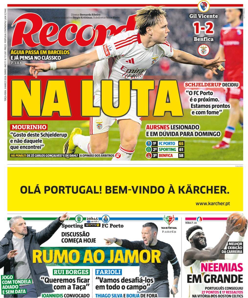 Record: Capa da Edi&ccedil;&atilde;o de ter&ccedil;a-feira, 03 de mar&ccedil;o 2026
