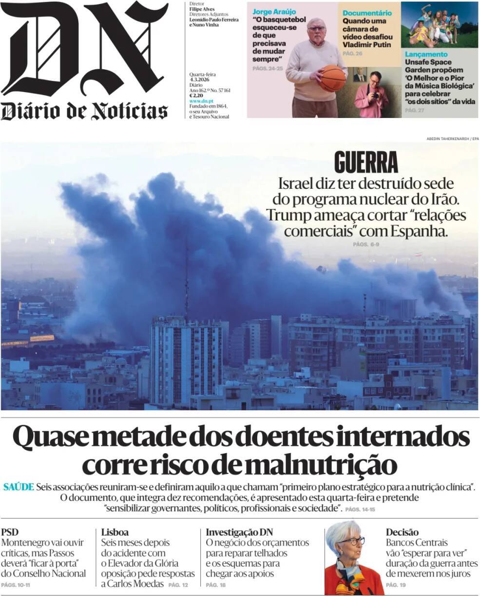 capa Diário de Notícias