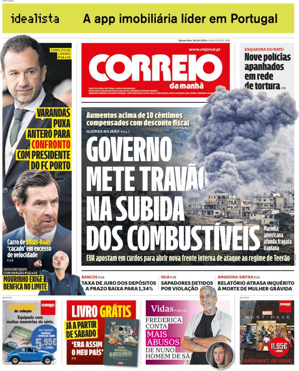 capa Correio da Manhã