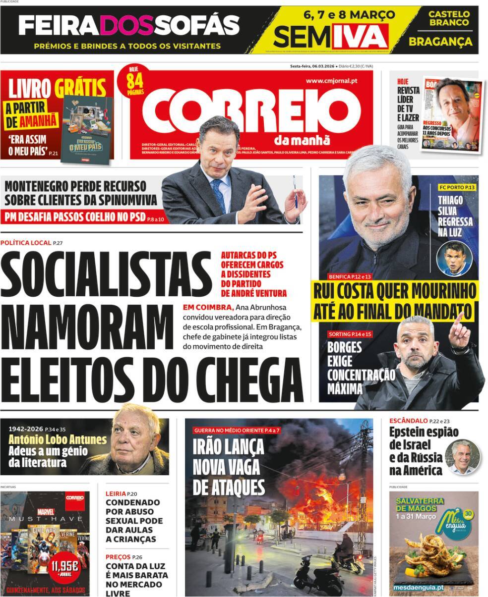 capa Correio da Manhã