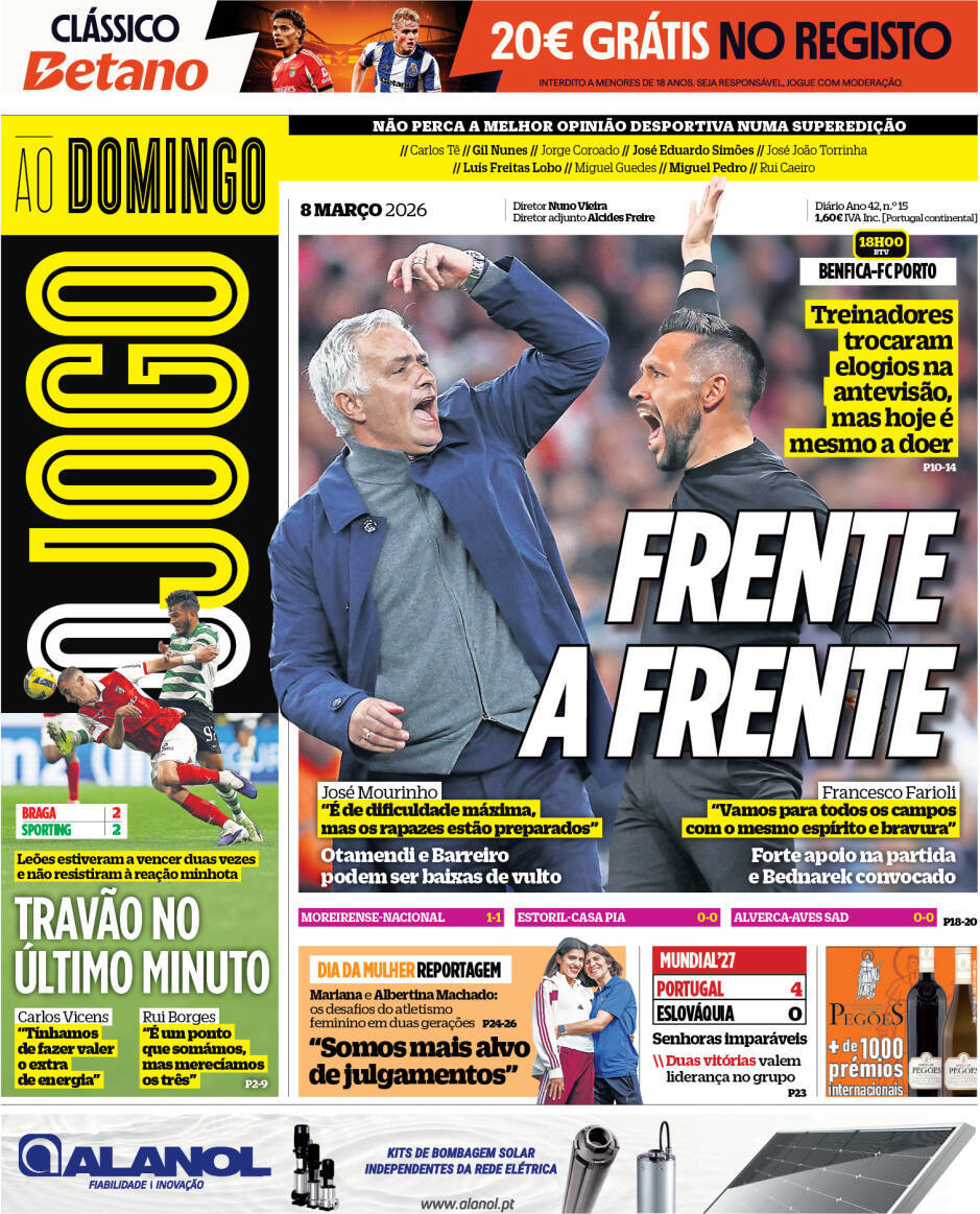 capa Jornal O Jogo