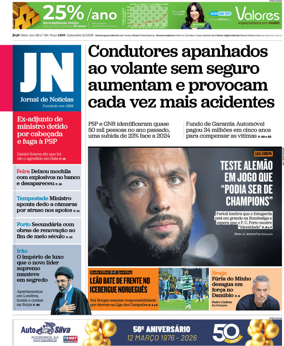 capa Jornal de Notícias