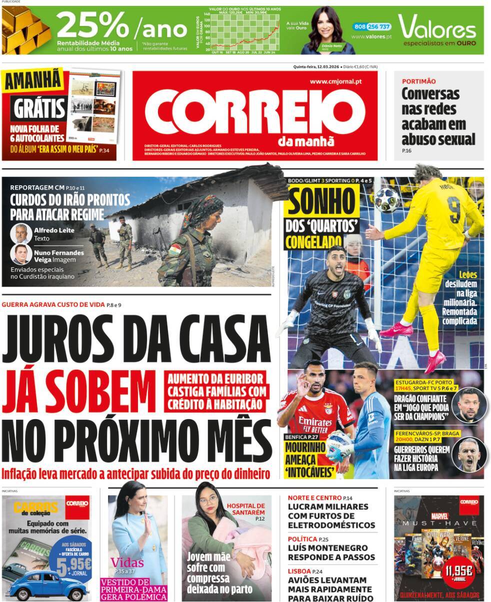 capa Correio da Manhã