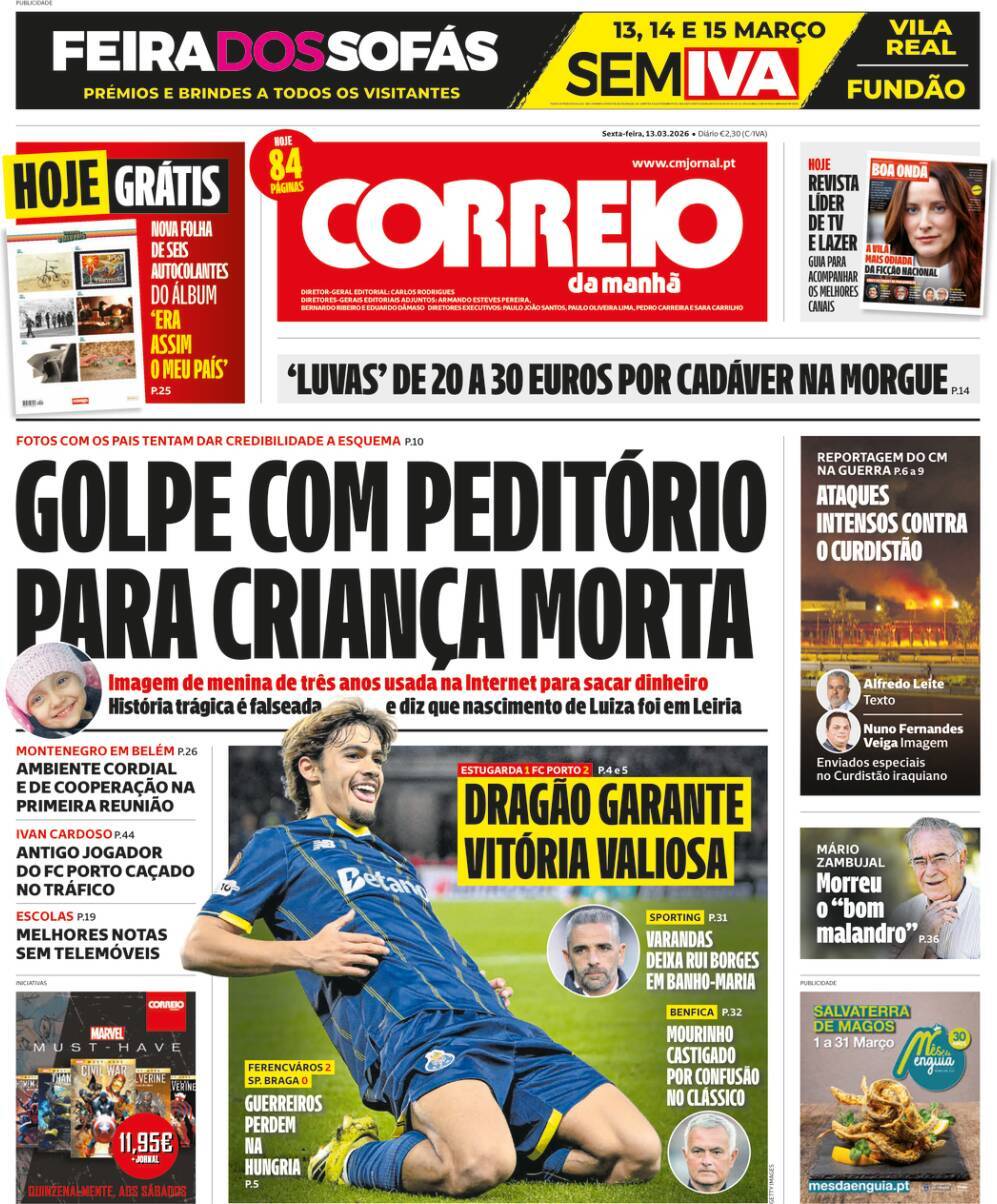capa Correio da Manhã