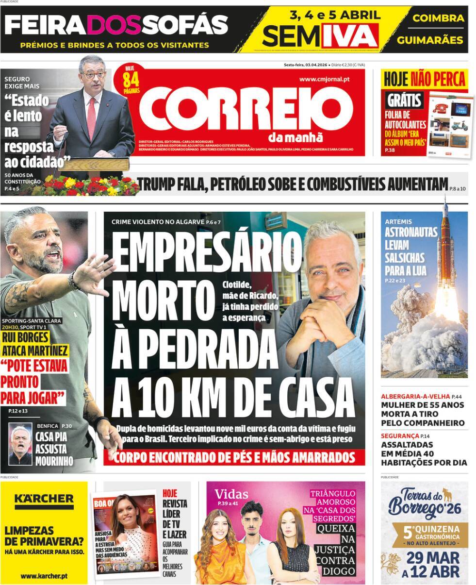 capa Correio da Manhã