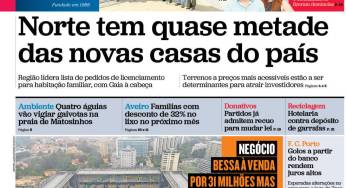 Jornal de Notícias: Capa da Edição de terça-feira, 21 de abril 2026