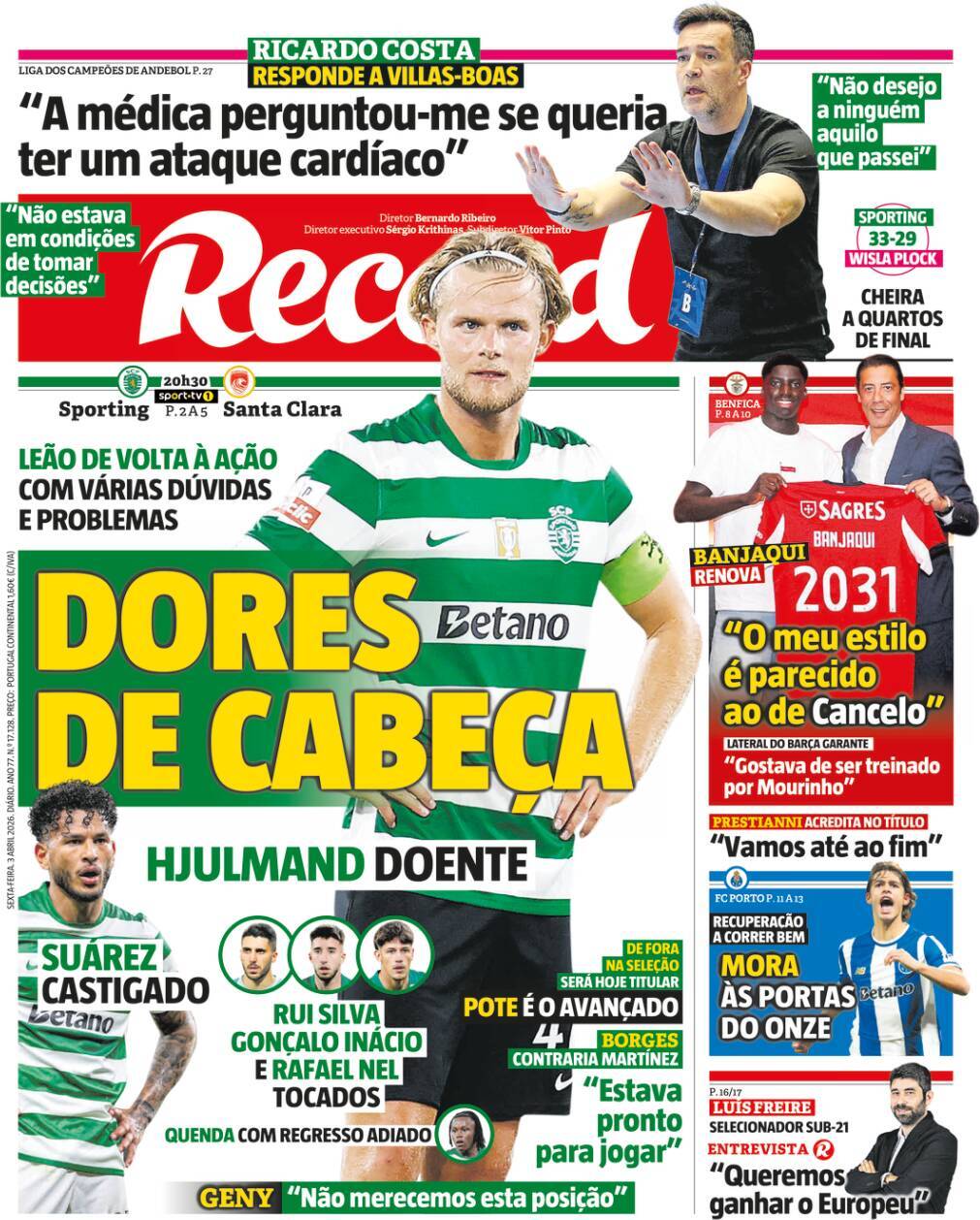 Record: Capa da Edi&ccedil;&atilde;o de sexta-feira, 03 de abril 2026