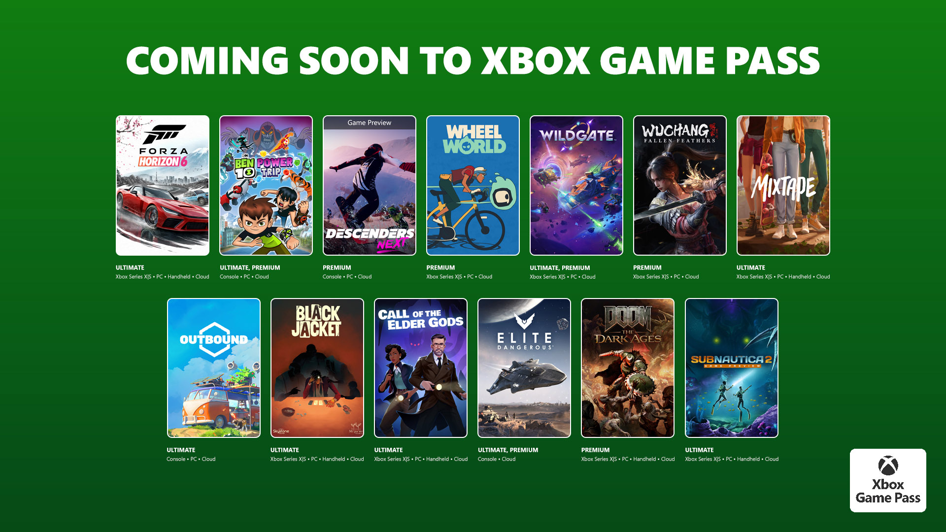 Forza Horizon 6, Subnautica 2 e Mixtape s&atilde;o algumas das novidades do XBOX Game Pass neste m&ecirc;s de Maio