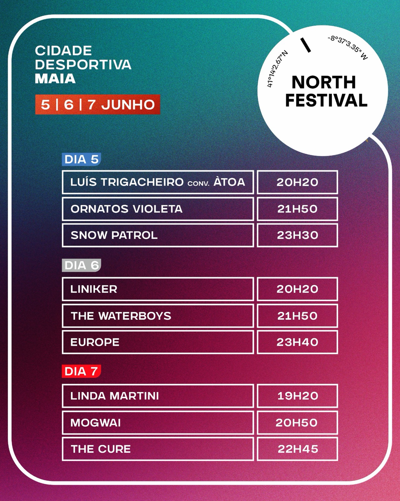 Vai ao North Festival? J&aacute; s&atilde;o conhecidos os hor&aacute;rios de todos os concertos