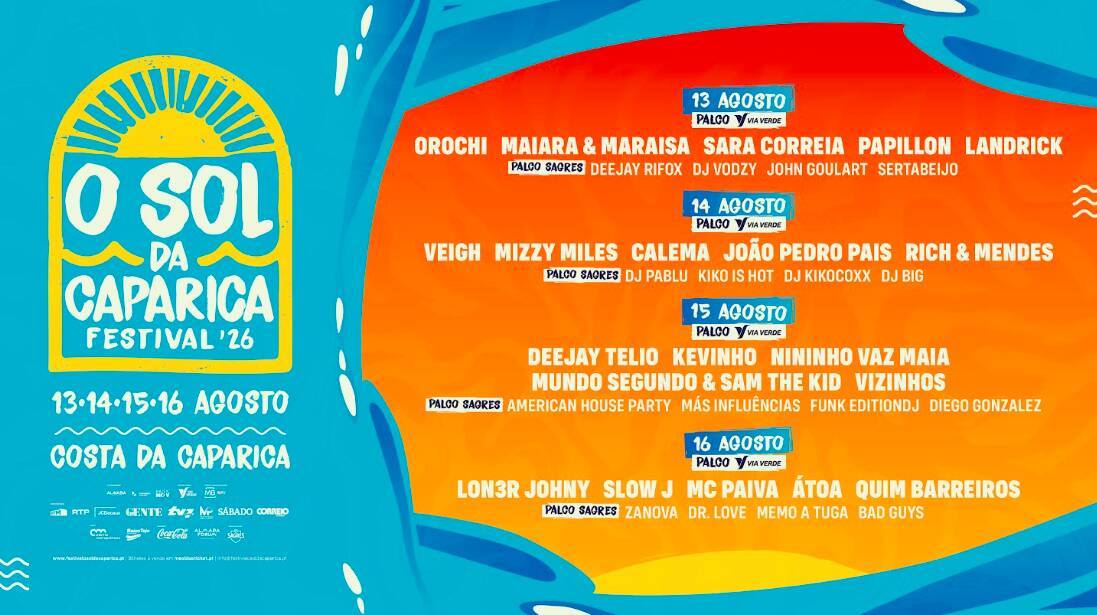 O Sol da Caparica fecha cartaz para 2026 com Mundo Segundo & Sam The Kid e Slow J