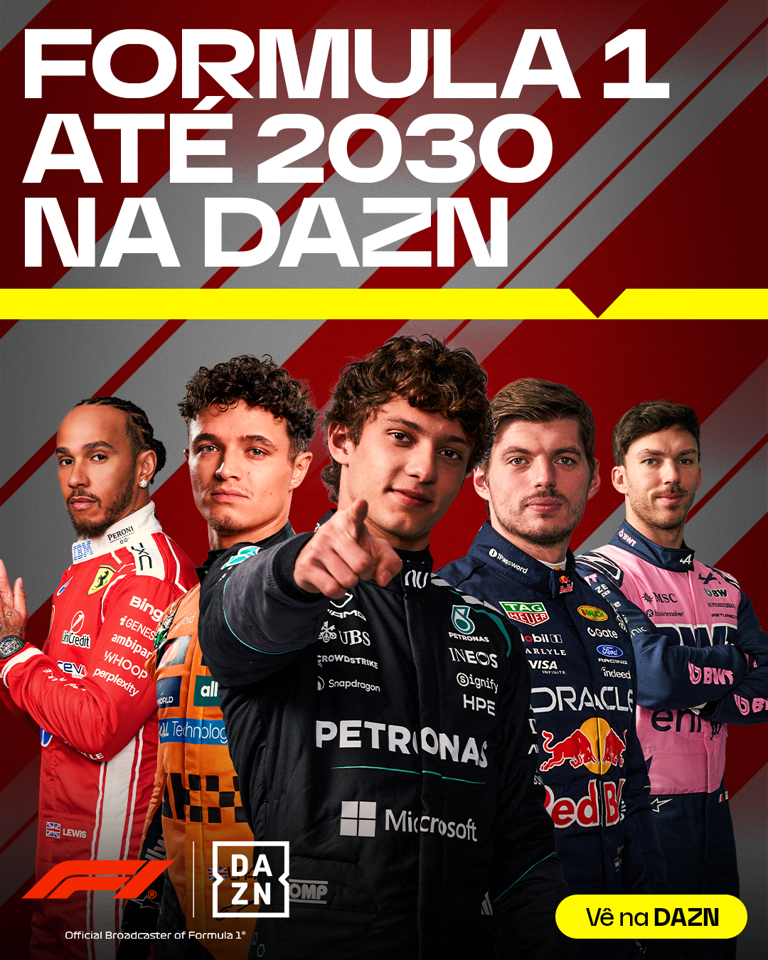 DAZN renova direitos da F&oacute;rmula 1 em Portugal e Espanha at&eacute; 2030
